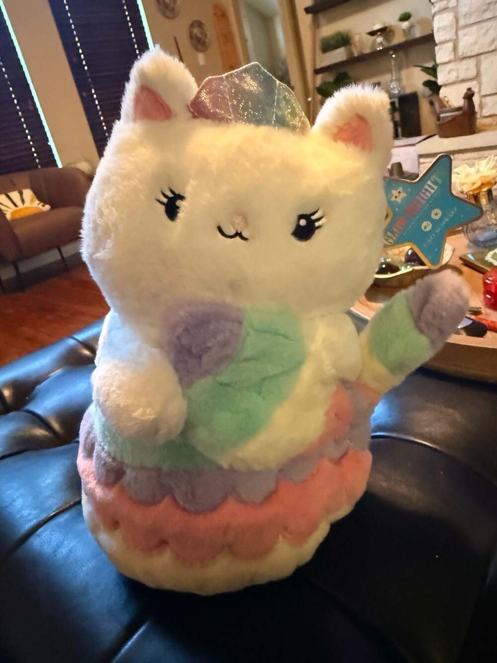 FAO Schwarz Glow Brights Meowmaid Plush Stuffed Animal Toy  (untested)
